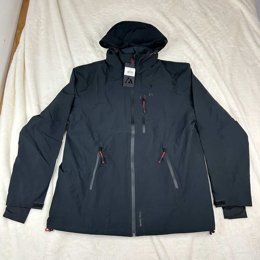 Apricoat Men's Jacket in Black with Removable Hood Size XL